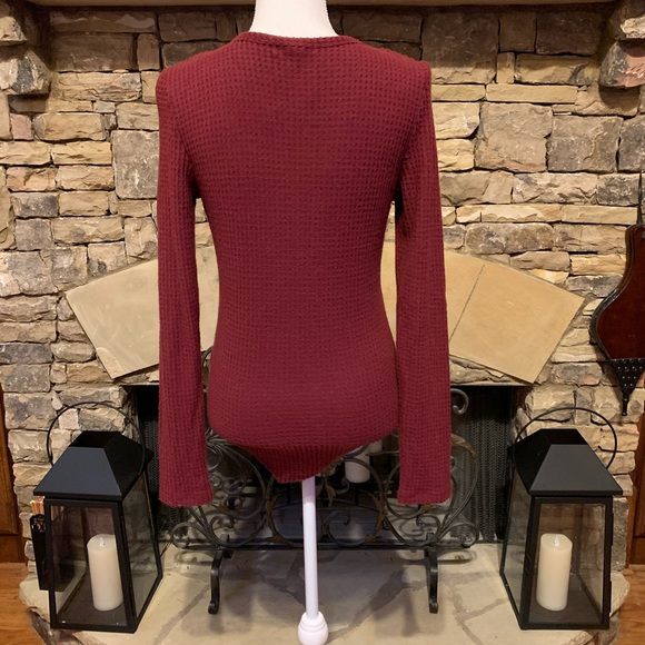 New Socialite Waffle Knit Bodysuit Size Large - Picture 5 of 10